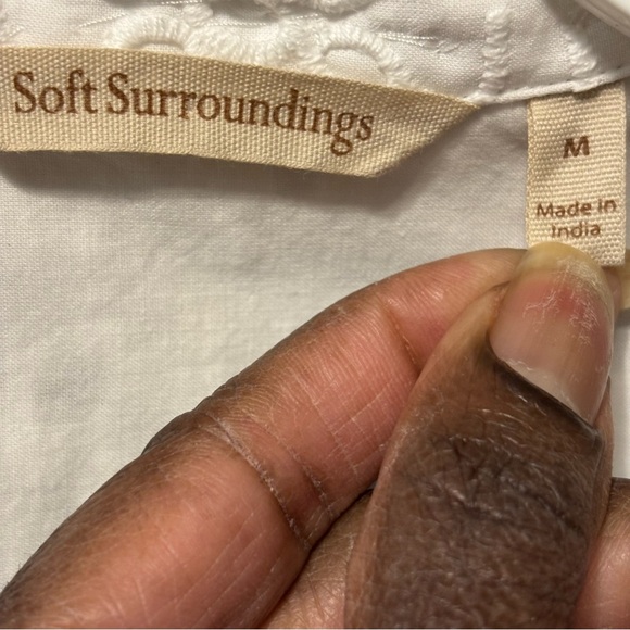 Soft Surroundings Jovana Eyelet Button-Down Shirt - Picture 13 of 15